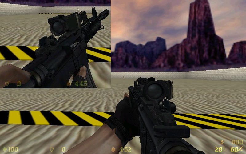Sniper M4A1 with scope aimpoint