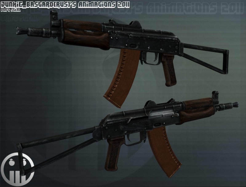 АКС-74у с анимацией от Junkie Bastard's