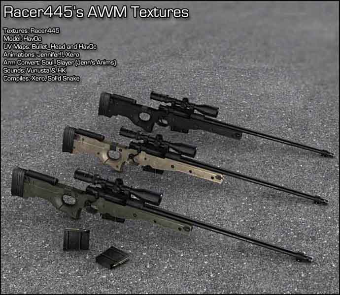 Hav0c's Model AWM (Racer445's  Textures)
