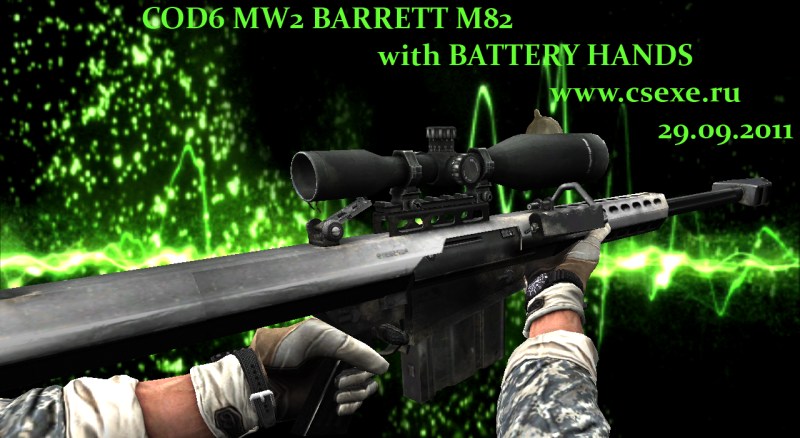 MW2 Barrett M82 with battery hands