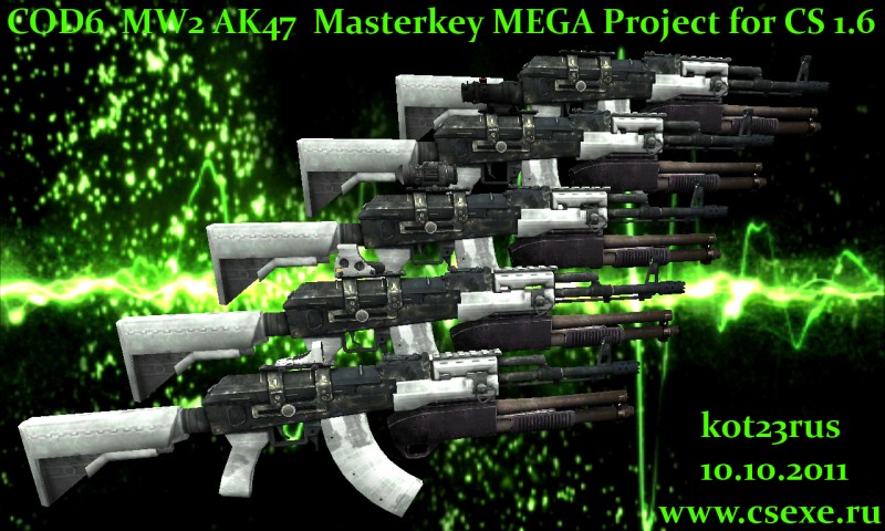 MW2 AK47 Masterkey MEGA Project for CS 1.6