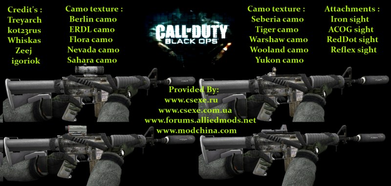 COD7 BO Commando Pack for CS 1.6