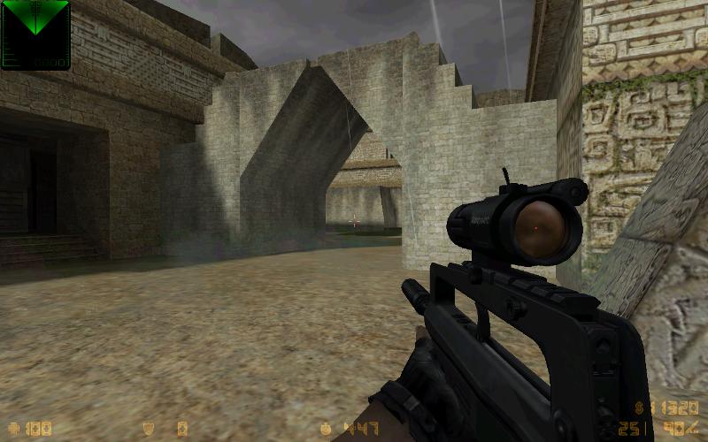 Famas G2 с оптикой и глушителем