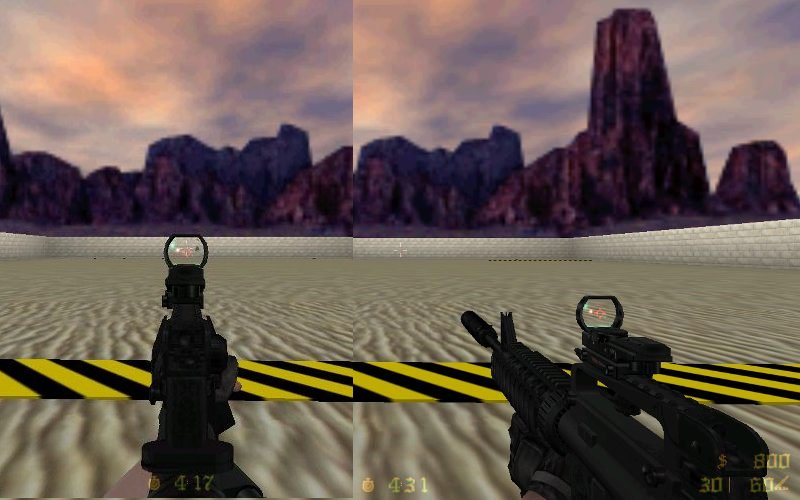 Tactical M4A1 Aqua dot (center anims with silencer)