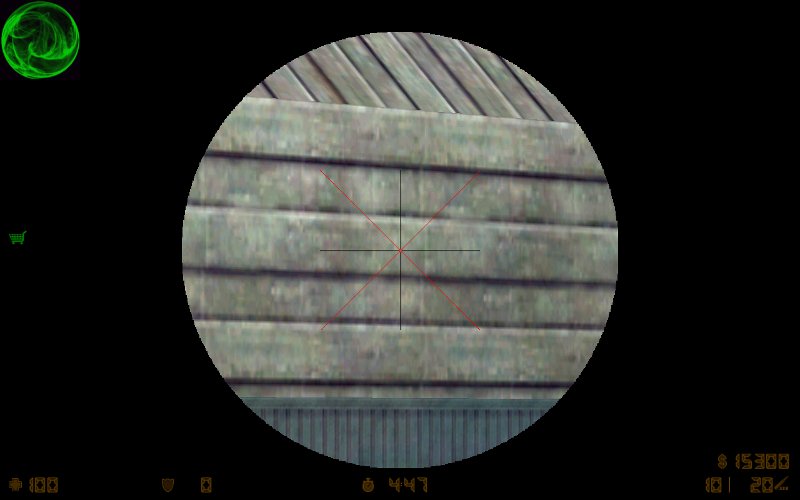 Sniper scope back and red