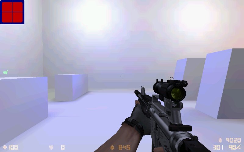 Blue and red  radar