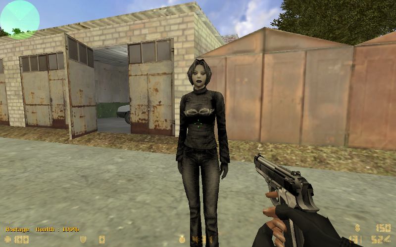 Gothic girl hostage