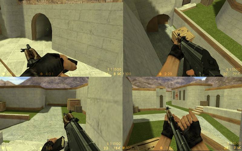 Realistic АКС-74У CSS hand
