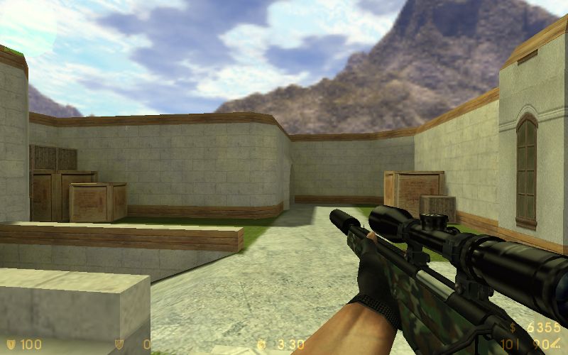 Green camo Scout with silencer