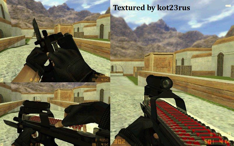 FN P-90 Realistic scope with red bullet