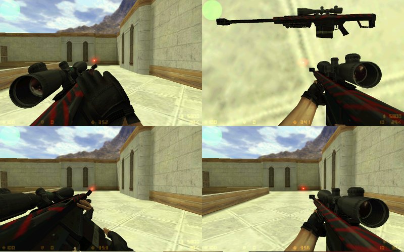 Barrett 50cal. red tiger with laser