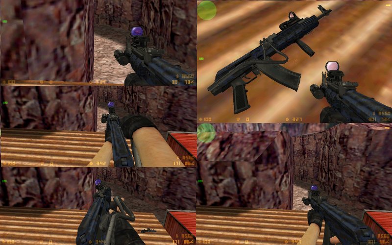 Blue flame AK47 Tactical Assault Rifle