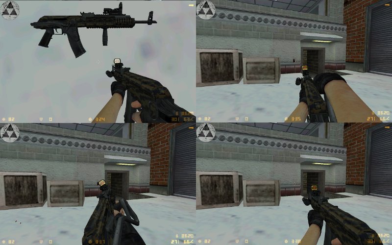 Gold flame AK-74 Tactical Assault Rifle