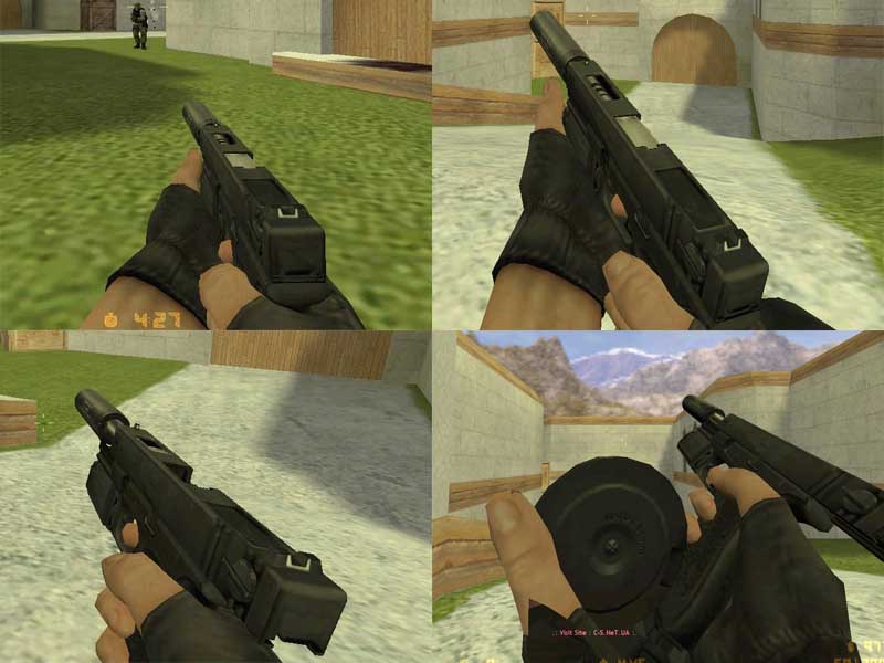 Автоматический Glock с усиленным магазином (M249)