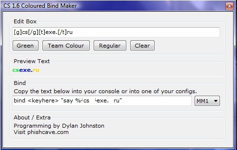 CS 1.6 Coloured Bind Maker