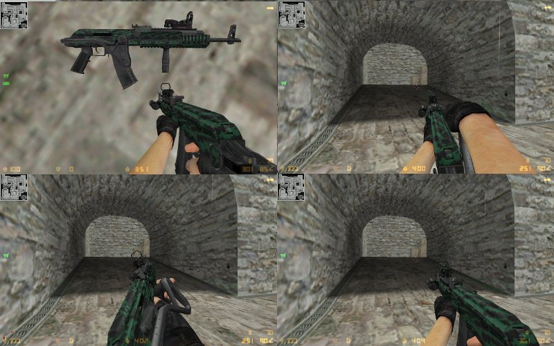 Green flame AK-74 Tactical Assault Rifle