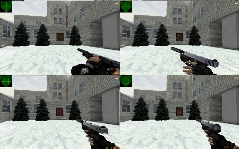 Silver Glock 19 с глушителем