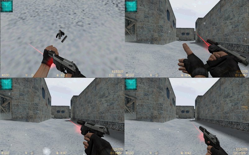 Silver Beretta with laser
