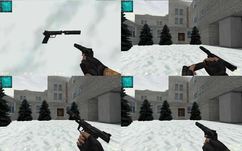 HK USP 40SW с руками из css