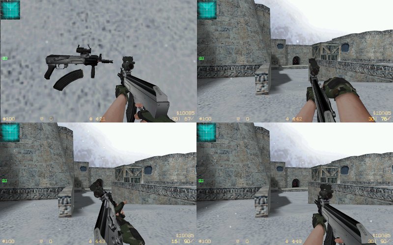Silver АКС-74у Aimpoint