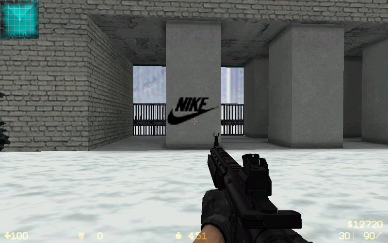 Black nike logo