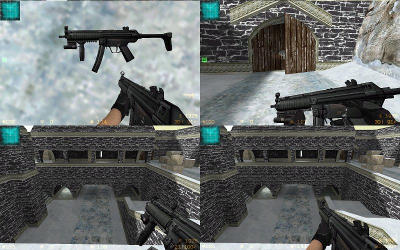 MP5 с тактической ручкой и лазером