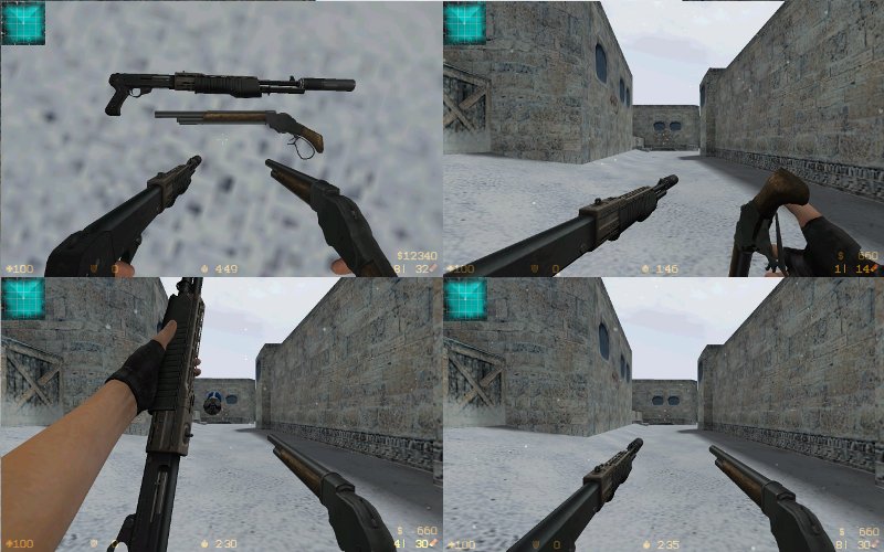 SPAS 12 с глушителем и M1887 (конвертирован)