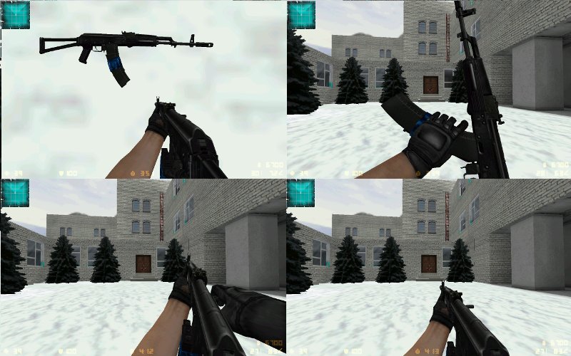 АКС-74 с анимацией из MW2