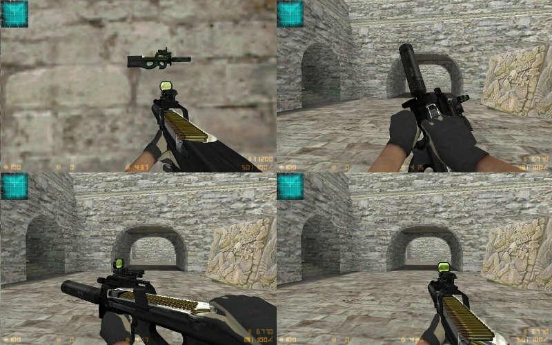 Штурмовой FN P90 c глушителем