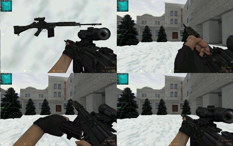MW2 ACOG,RED DOT,IRON SIGHT FN FAL