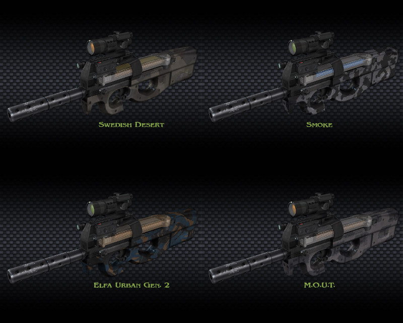 FN P90 MK6 tactical camo pack