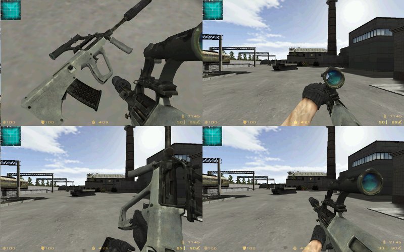 MW2 AUG HBAR Original scope with silencer