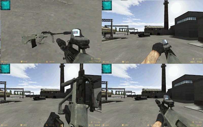 MW2 AUG HBAR with RED DOT and silencer