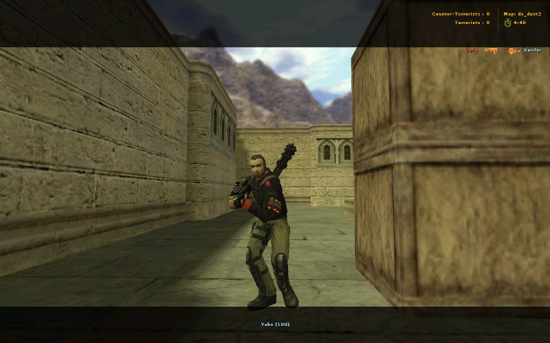 Hero with mini gun