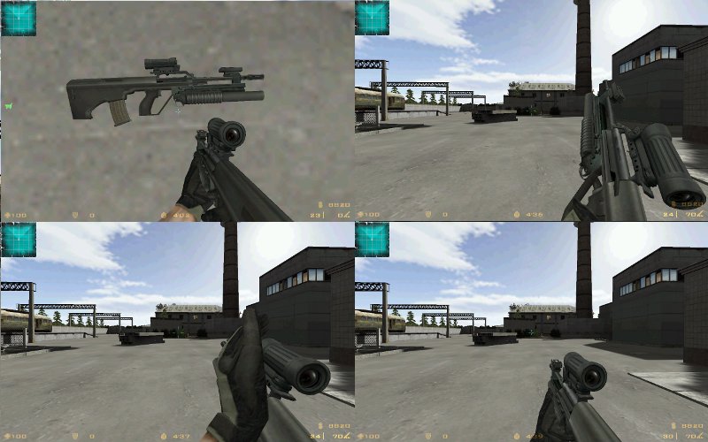 Steyr AUG + Elcan + M203