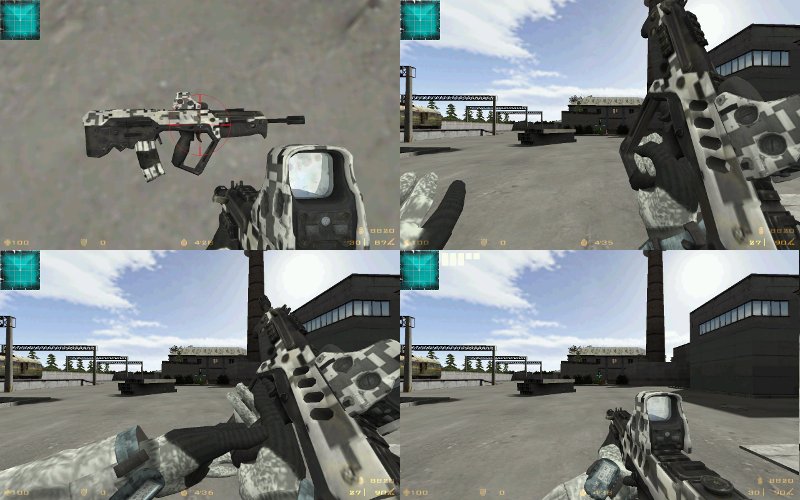 Snow camo MW2 TAR-21 + EOTech