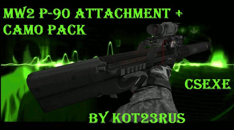 MW2 P-90 Attachment + Camo pack