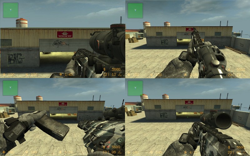 MW2 ACR ACOG + camouflages PACK