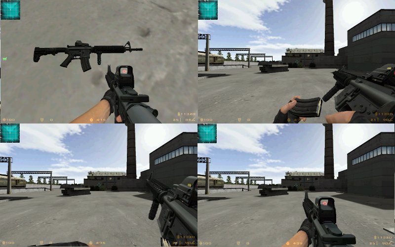 M16 RIS MW2 Imitation + EOTech 557 For famas