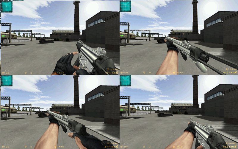 Silver and black tone MP5