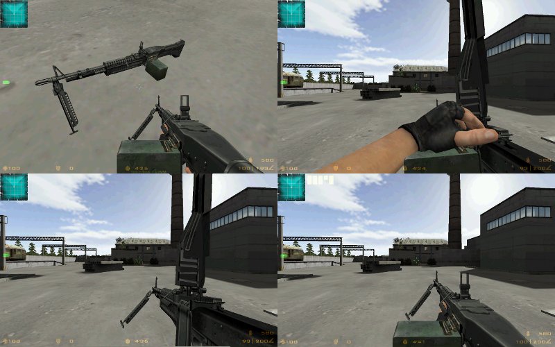 M60 с разложенными сошками