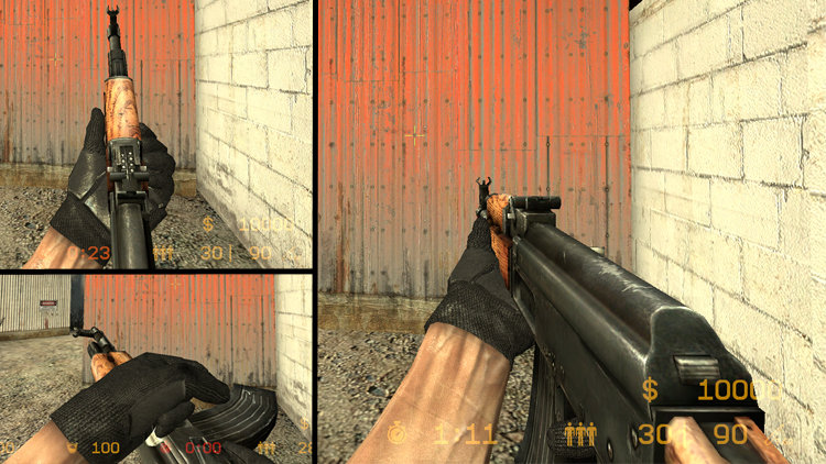 Default AK-47 On Mullet Animations