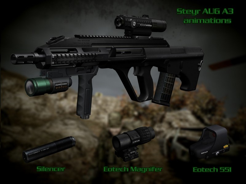 Steyr AUG A3 Animations
