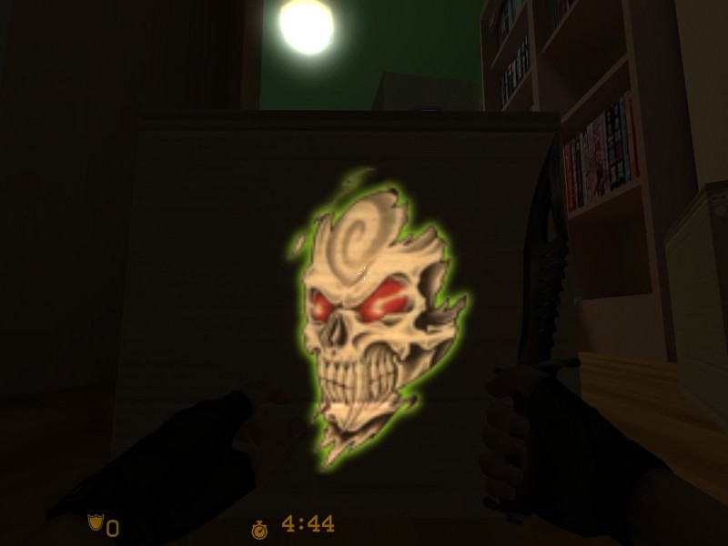 Skull Tearing Through (green glow)